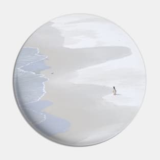 LONE PENGUIN ON SANDY BEACH Pin