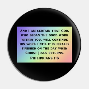 Bible Verse Philippians 1:6 Pin