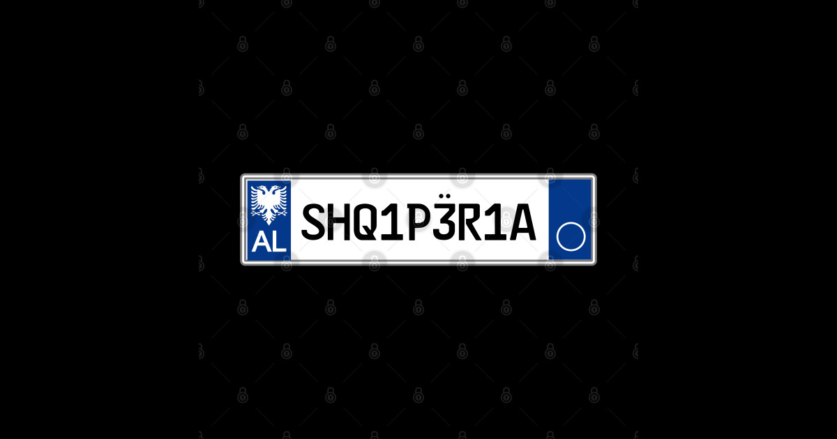 Albania car license plate Albania Sticker TeePublic