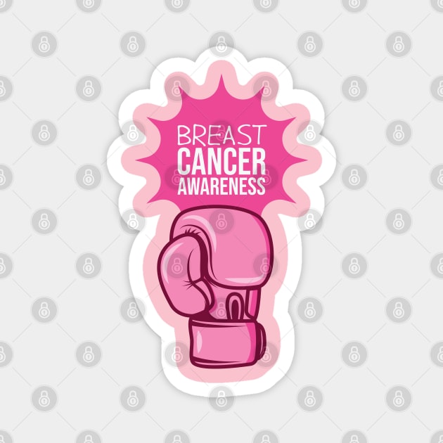 Boxing Glove Breast Cancer Awareness Magnet by kimmieshops