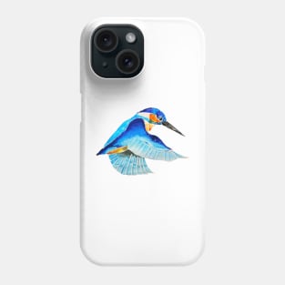 hummingbird blue Phone Case