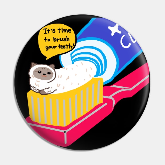time to brush your teeth, cat Pin by zzzozzo