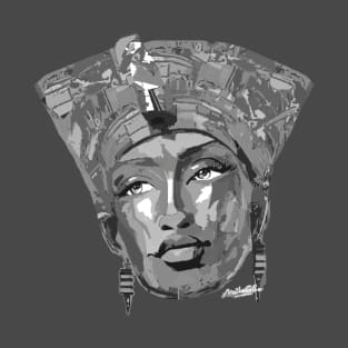 Nefertiti Black and White Portrait T-Shirt