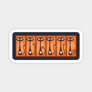 Orange Tiki Cats! Magnet