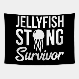 Jellyfish Sting Survivor Funny Sarcastic Injury Tapestry