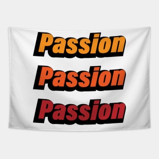 Passion artistic colorful typographic artwork Tapestry