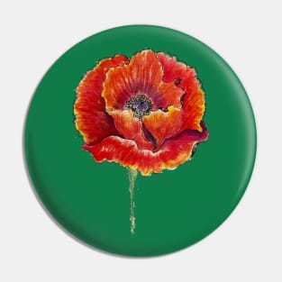 Big Poppy Flower Pin