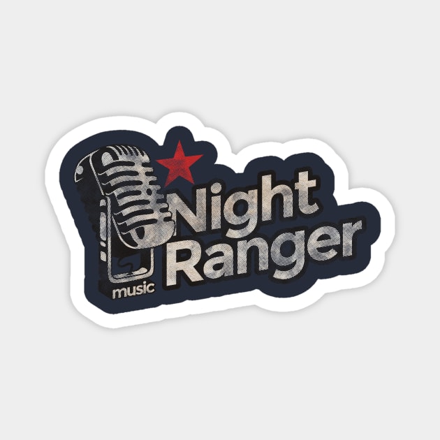 Night Ranger Vintage Magnet by G-THE BOX