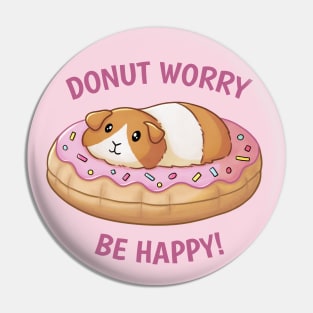 Guinea Pig In A Donut Plushie Pin