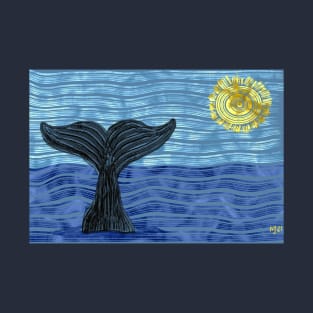 A Whale tail sticking out of the ocean T-Shirt