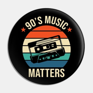 90's Music Matters Cassette tape Pin