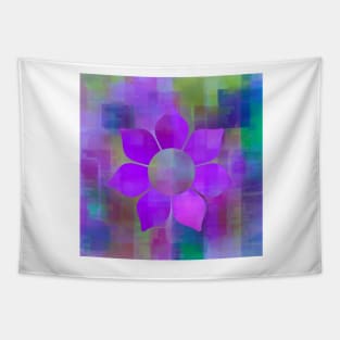 Violet Flower Power - Maps &amp; Apps Series Tapestry