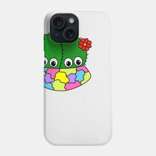 Cute Cactus Design #314: Cacti Couple With Flowers In Pretty Pot Phone Case