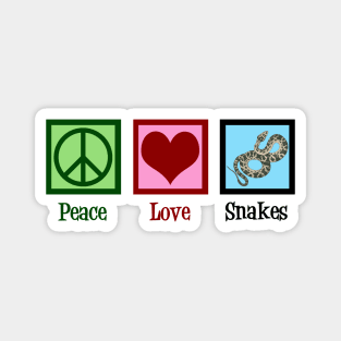 Peace Love Snakes Magnet