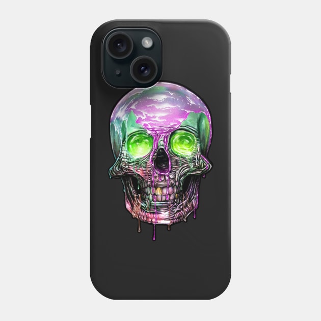 Liquid Sugar Skull - Punk skull candy slime drips 80s 90s Phone Case by rolphenstien