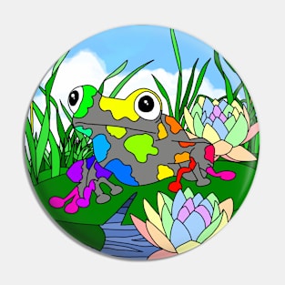 The little rainbow frog Pin