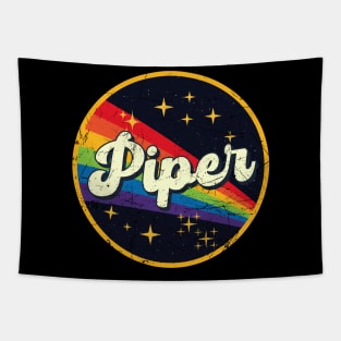 Piper // Rainbow In Space Vintage Grunge-Style Tapestry