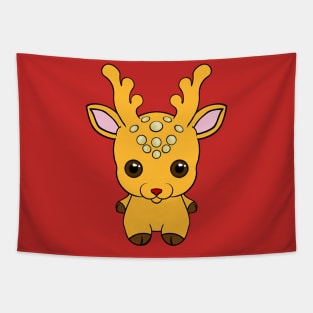 Golden Reindeer Tapestry