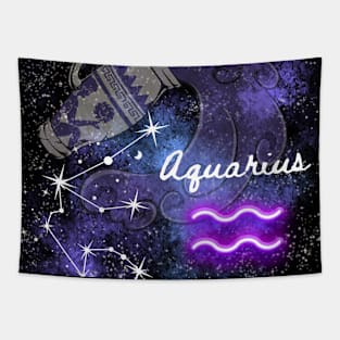 Aquarius Water Bearer Zodiac Sign Astrology Tapestry