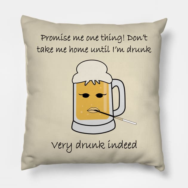 Breakfast at Tiffany's beer Pillow by CharlieDF