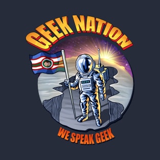 Geek Nation, Astronaut on Moon v1 T-Shirt