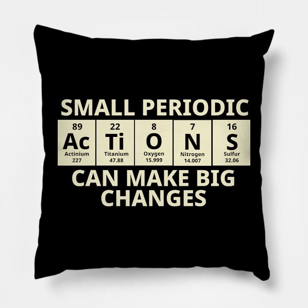 Small Periodic Actions Can Make Big Changes Pillow by Texevod