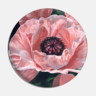 Pink poppies Pin