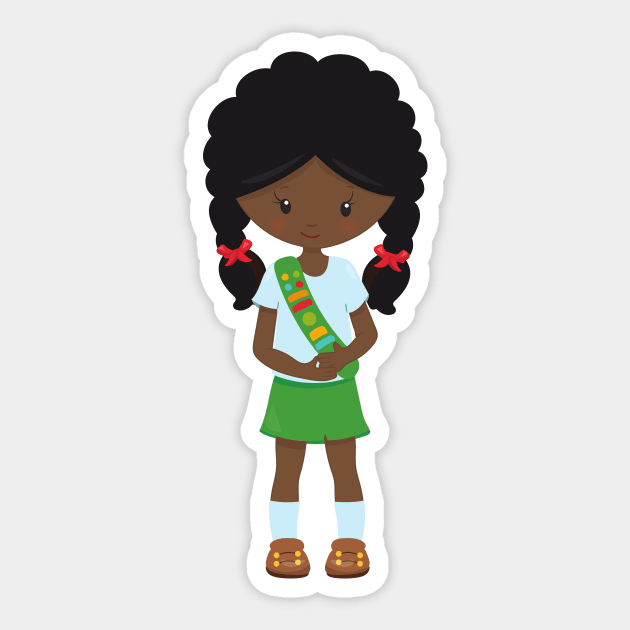 Girl Scout, African American Girl, Cute Girl Girl Scout