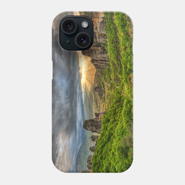 Monasteries on the top of Giant rocks seem miraculous and make Meteora one of the most spectacular places in Greece. Phone Case by Constantinos Iliopoulos Photography