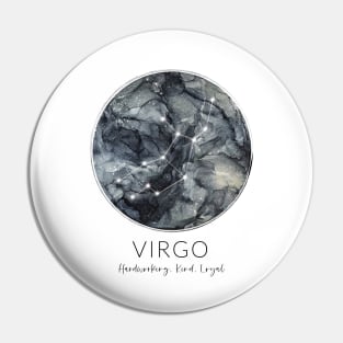 Virgo Zodiac Moon Constellation Pin