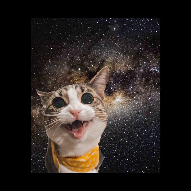 Cute Astro Space Cat In Universe by Random Galaxy