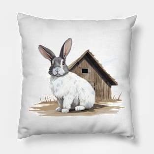 Farm Rabbit Pillow