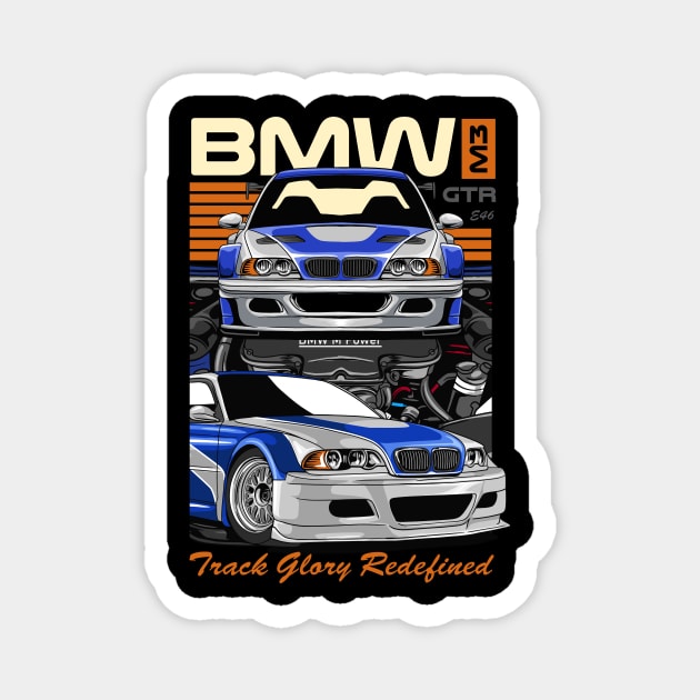 BMW GTR E46 Magnet by Harrisaputra