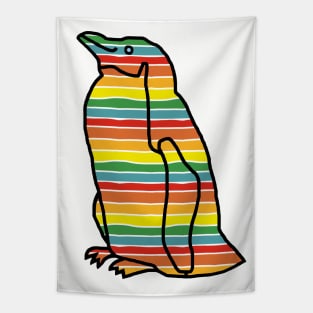 Energy Stripes Penguin Tapestry