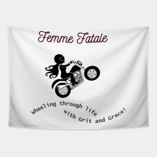 Girl Biker - Femme Fatale Tapestry