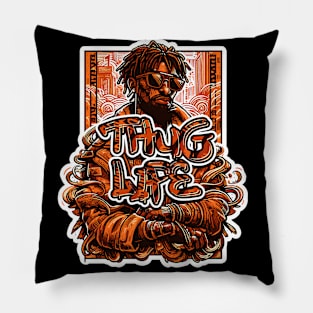 Thug Life Inspired Street Art Pillow