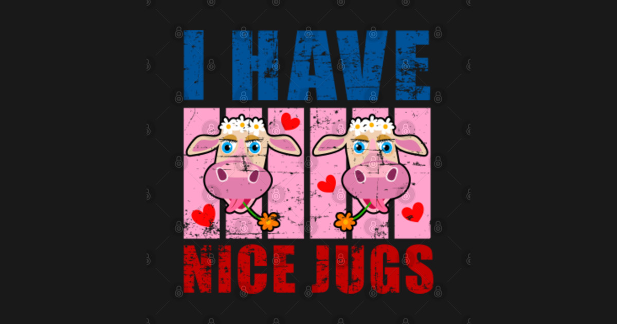 Nice Jugs. I Have Nice Jugs Funny Nice Jugs Sticker TeePublic