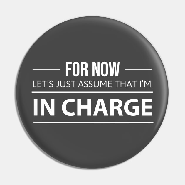 FUNNY QUOTES / FOR NOW LETS JUST ASSUME THAT I’M IN CHARGE Pin by DB Teez and More