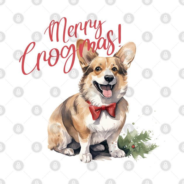 Christmas Corgi Pun by Chromatic Fusion Studio