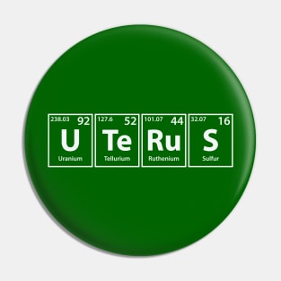 Uterus (U-Te-Ru-S) Periodic Elements Spelling Pin