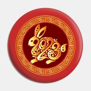 Chinese New Year 2023 - Year of the Yin Yan Rabbit Zodiac Pin