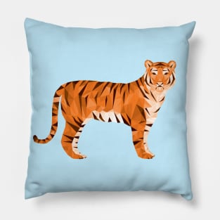 Geometric Low Poly Tiger Pillow