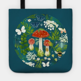 In my garden (teal) Tote