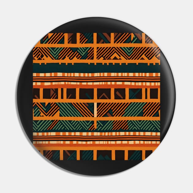 African Traditional Kente Seamless Pattern Pin by BraaiNinja