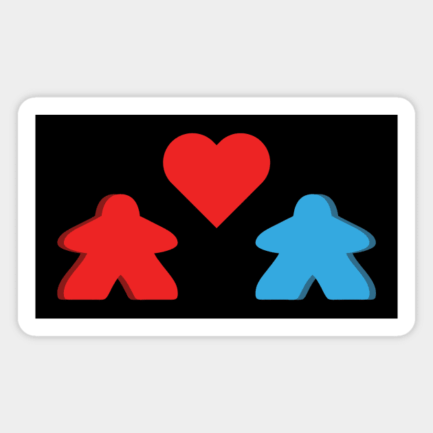 Blue Board Game Meeple - Meeple - Magnet