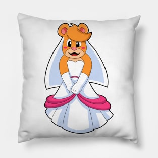 Bear with Wedding dress & Veil Pillow