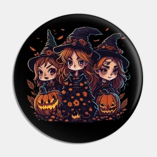 Halloween witches Pin