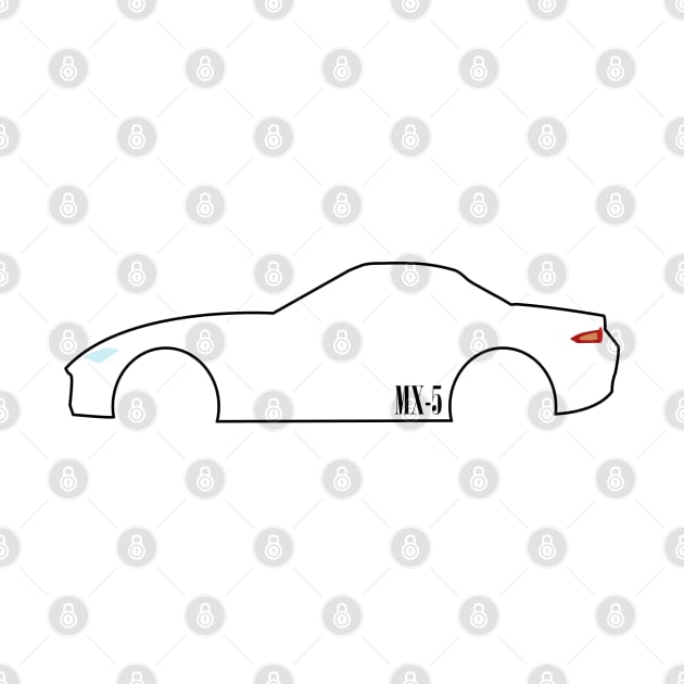 Mazda Miata MX-5 ND IV Outline Only Black by CharlieCreator