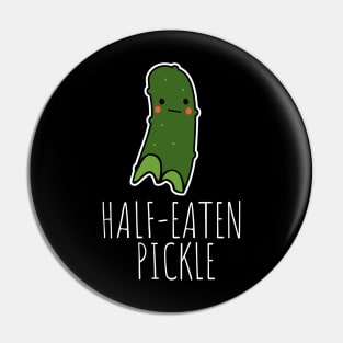 Half-Eaten Pickle Funny Pin