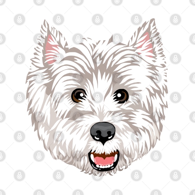 Westie face by MichellePhong